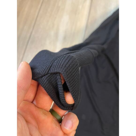 Athleta Black Long Sleeve Open Front Cardigan Wrap Sweater Jacket Women’s M - Picture 8 of 9